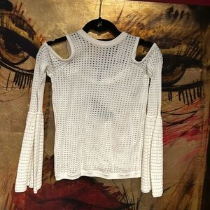 BRQND NEW BCBG STYLE “Lucia”  open shoulder bell sleeve